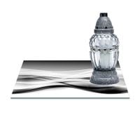 SZKLANA PODSTAWKA POD ZNICZE 40x30cm Fala 198b