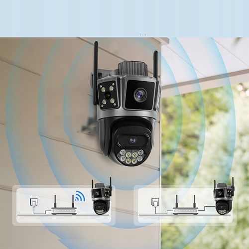 PODWÓJNA KAMERA 2X5MP 5GHz ZOOM ZEWNĘTRZNA OBROTOWA IP WIFI ALARM DETEKCJA na Arena.pl