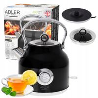 Czajnik Elektryczny Metalowy Z Termometrem 1,7L 2200W Adler Ad1346B Czarny