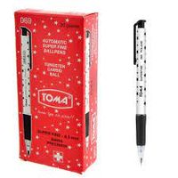 długopis Toma w gwiazdki automatyczny czarny 20 sztuk