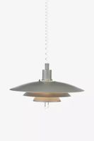Loftowa lampa wisząca Kirkenes salonowa na sprężynie szara
