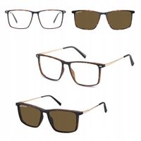 2w1 Okulary Korekcyjne Zerówki z NAKŁADKĄ PRZECIWSŁONECZNĄ z Polaryzacją