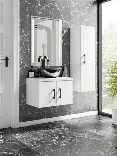 Szafka łazienkowa wisząca pod umywalkę MARKUS 50 biała (W2) na Arena.pl