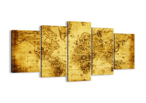Obraz Na Płótnie - Mapa Świata - 160X85 Cm - Ea160X85-0127 na Arena.pl