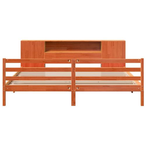 Łóżko z regałem, bez materaca, 180x200 cm, lite drewno sosnowe na Arena.pl