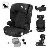 Fotelik Samochodowy 15-36Kg Isofix Tulano I-Size Czarny Poddupnik 100-150Cm