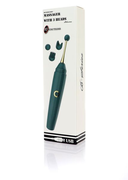 Stymulator - Massager with 3 heads USB 10 Functions zdjęcie 8