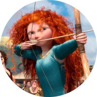 Opłatek na tort Urodziny Merida Waleczna Postać