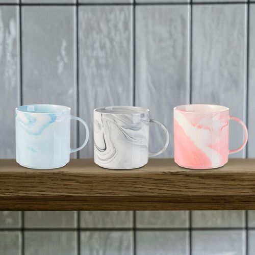 Kubek 350 ml niebieski marmur z Twoim nadrukiem na Arena.pl