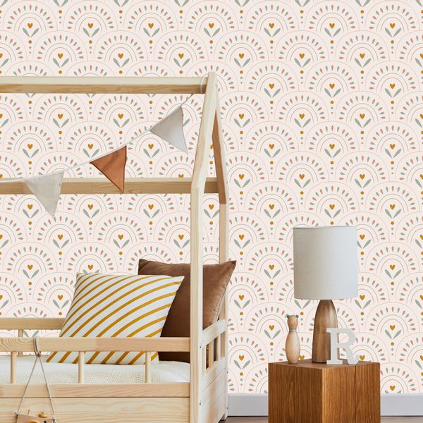 Tapeta W Rolce Dla Dzieci Geometryczny WZÓR Styl Boho Ornamenty zdjęcie 6