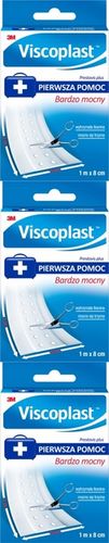 VISCOPLAST Plaster opatrunkowy PRESTOVIS PLUS 1M x 8cm do cięcia x 3 SZT na Arena.pl