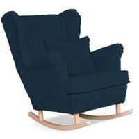 Fotel uszak Rene bujany skandynawski Family Meble sztruks niebieski TOP