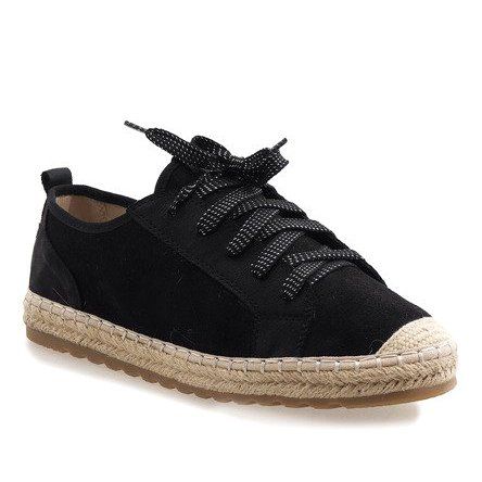 Czarne espadryle sznurowane BB02P r.37 na Arena.pl