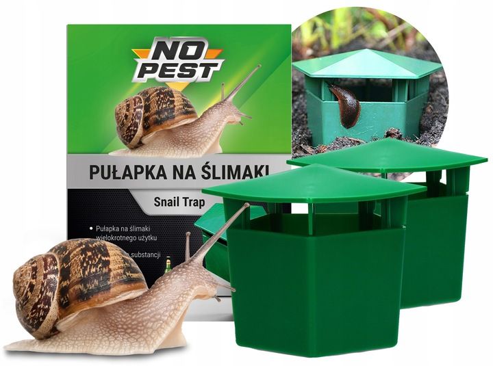 SKUTECZNA PUŁAPKA NA ŚLIMAKI PRZECIW ŚLIMAKOM SNAIL TRAP NO PEST (2 SZT) zdjęcie 1