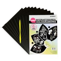 wydrapywanka hologramowa a5 10 arkuszy + rylec penword - srebrna