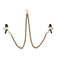 klamerki na sutki black beads chains and nipple clamps liebe seele