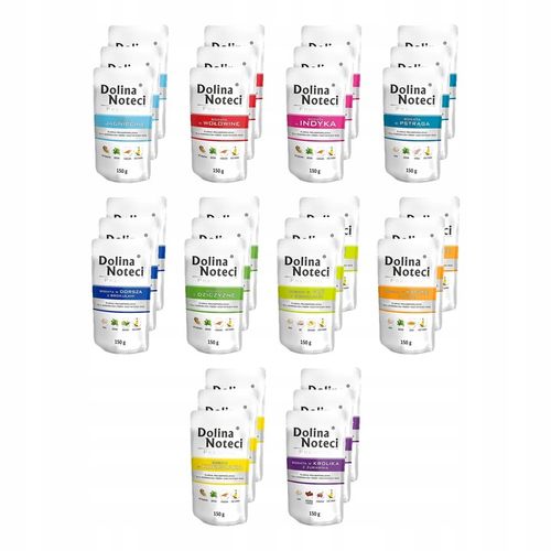 Dolina Noteci mokra karma dla psa Mix Smaków 30 x 150g Saszetki zestaw na Arena.pl