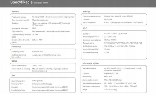 Kamera EZVIZ obrotowa wewnętrzna 4MP CSC6N IP WIFI na Arena.pl