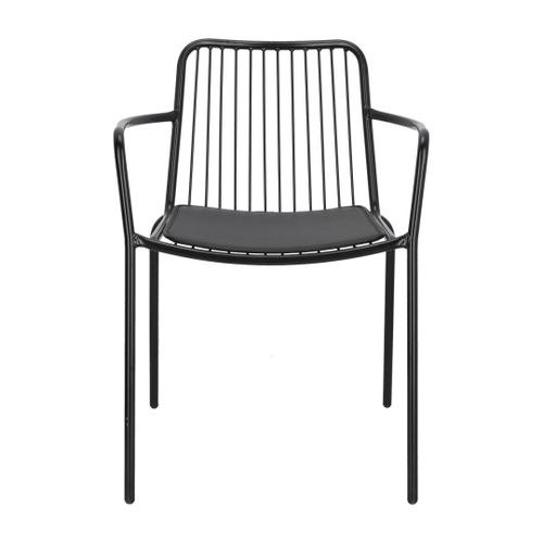 Krzesło Bill Arm Black z poduszką PU na Arena.pl