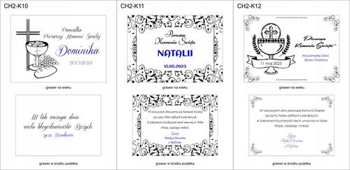 Prezent na KOMUNIE ŚWIĘTĄ pamiątka PUDEŁKO +GRAWER na Arena.pl