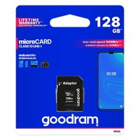 GOODRAM karta pamięci microSD 128GB 100MB/s class 10 UHS I z adapterem SD