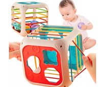 Elastyczna Kostka Sensoryczna Sorter Układanka Edukacyjna Montessori 2w1