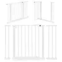 Bramka barierka zabezpieczająca 74-105 cm na schody i drzwi stal biała