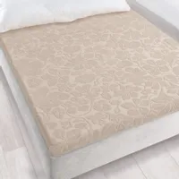 Prześcieradło frotte ŻAKARDOWE bez gumki 150x205cm BEŻ