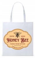 Dla Pszczelarza Na Prezent Torba Eco Biała Shopper Z Nadrukiem Ze Zdjęciem