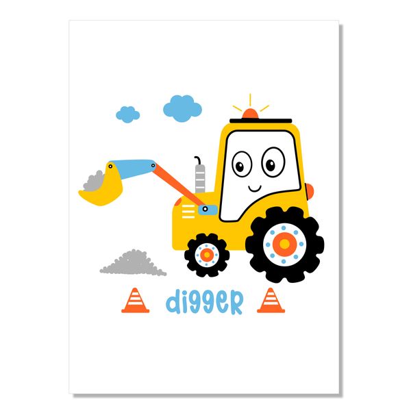 Obraz Wesoła Koparka zdjęcie 1