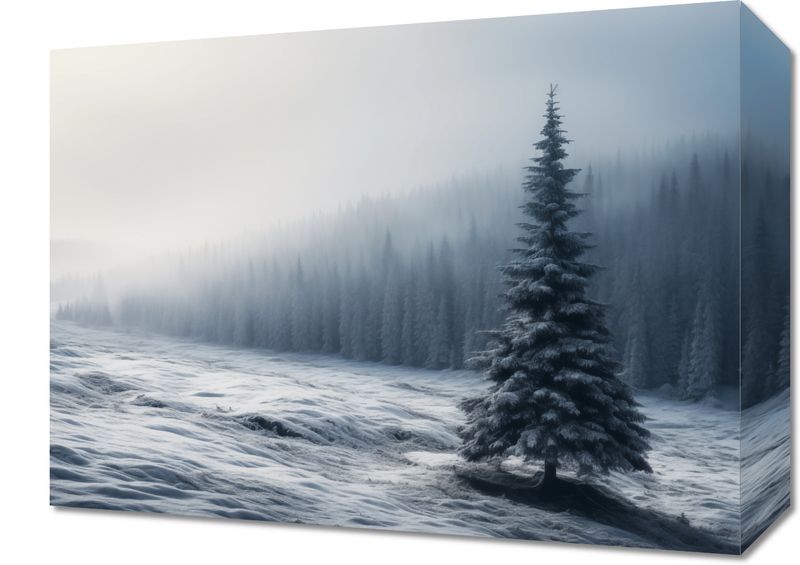 Obraz 40x30cm Samotna Choinka zdjęcie 1