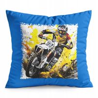 PODUSZKA NIEBIESKA PREZENT - MOTOR MOTOCYKL MOTOCROSS