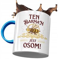 Kubek Błękitny Dla Barmana Ten Barman Jest Osom Z Nadrukiem Ze Zdjęciem