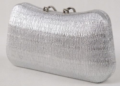 Torebka kopertówka puzderko wieczorowa elegancka wizytowa srebrna na Arena.pl