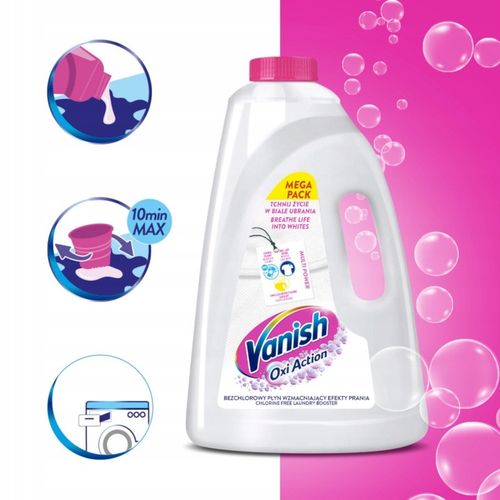 Vanish Oxi Action White Odplamiacz w płynie do białych tkanin 3 L na Arena.pl