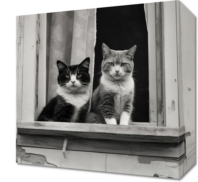 Obraz 30x30cm Para w Oknie zdjęcie 1