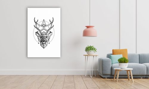 OBRAZ NA SZKLE PROSTOKĄTNY - Grafika z jeleniem na Arena.pl