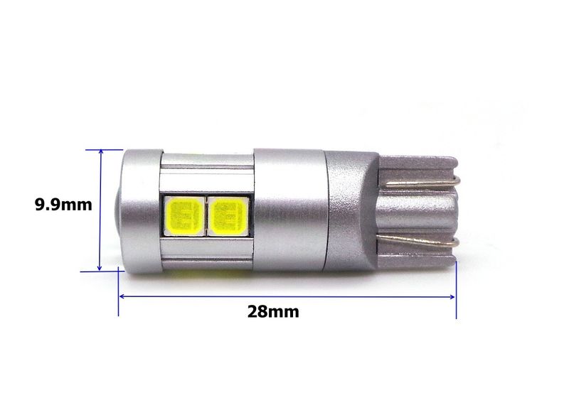 W5W żarówka LED T10 12-24V CANBUS 500lm 8 kolorów Pomarańczowa zdjęcie 7