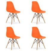 Krzesło OSAKA pomarańcz / nogi naturalne x 4