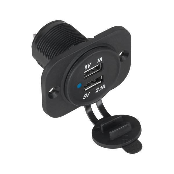 PY-CHR0001 Ladowarka samochodowa 2xUSB do montazu zdjęcie 1