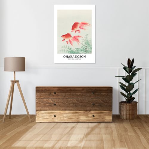 Obraz 30x50cm Two Veil Goldfish, Koson Vintage do Salonu na Arena.pl