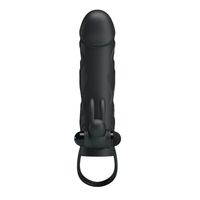pretty love   penis sleeve with ball strap vibration