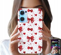ETUI DO OPPO RENO7 5G - CZERWONE WSTĄŻKI WSTĄŻKA MODNE WZORY