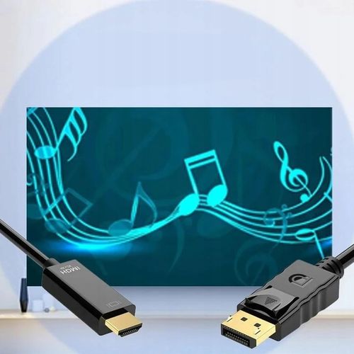 KABEL PRZEWÓD ADAPTER DISPLAYPORT 1.2 DO HDMI 4K UHD WIREWAY WW342118 1.8m na Arena.pl