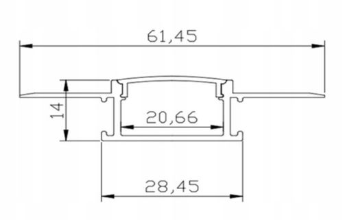 PROFIL aluminiowy LED anodowany szeroki płyt kg 2m na Arena.pl