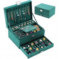 SZKATUŁKA NA BIŻUTERIĘ KUFEREK PUDEŁKO ORGANIZER ELEGANCKI POJEMNY