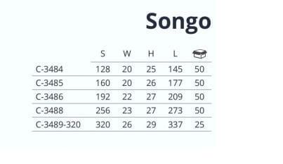 Uchwyt meblowy SONGO C-3486, Czarny połysk, 192 mm zdjęcie 2