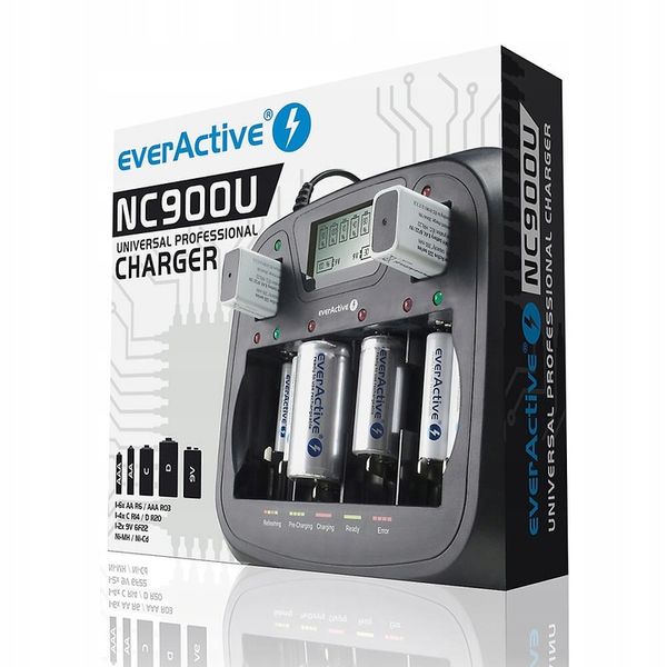 EverActive Ładowarka 8 kanałowa NC-900U czarny zdjęcie 6