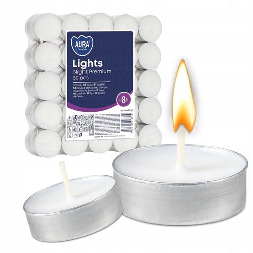 TEALIGHTY BEZZAPACHOWE Podgrzewacze Świeczki Tealight Bispol 8h 50 na Arena.pl