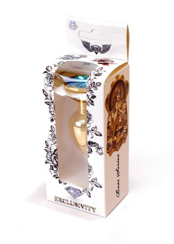 plug jewellery gold plug  light blue na Arena.pl